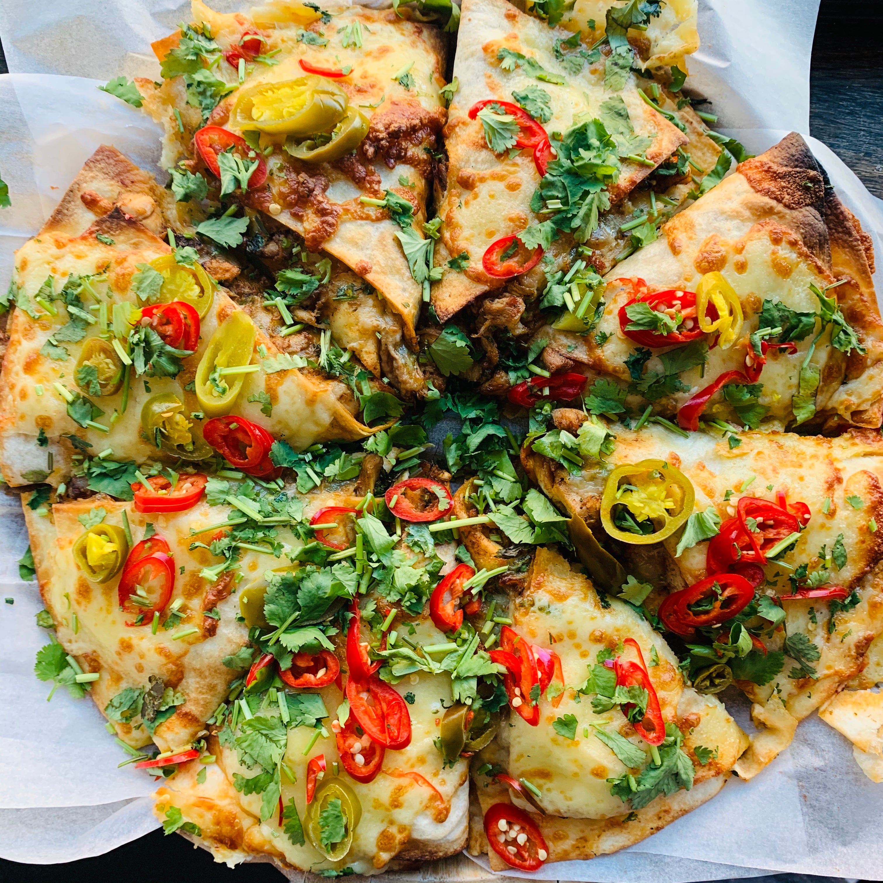 Håndmat: Quesadilla med taco-kylling