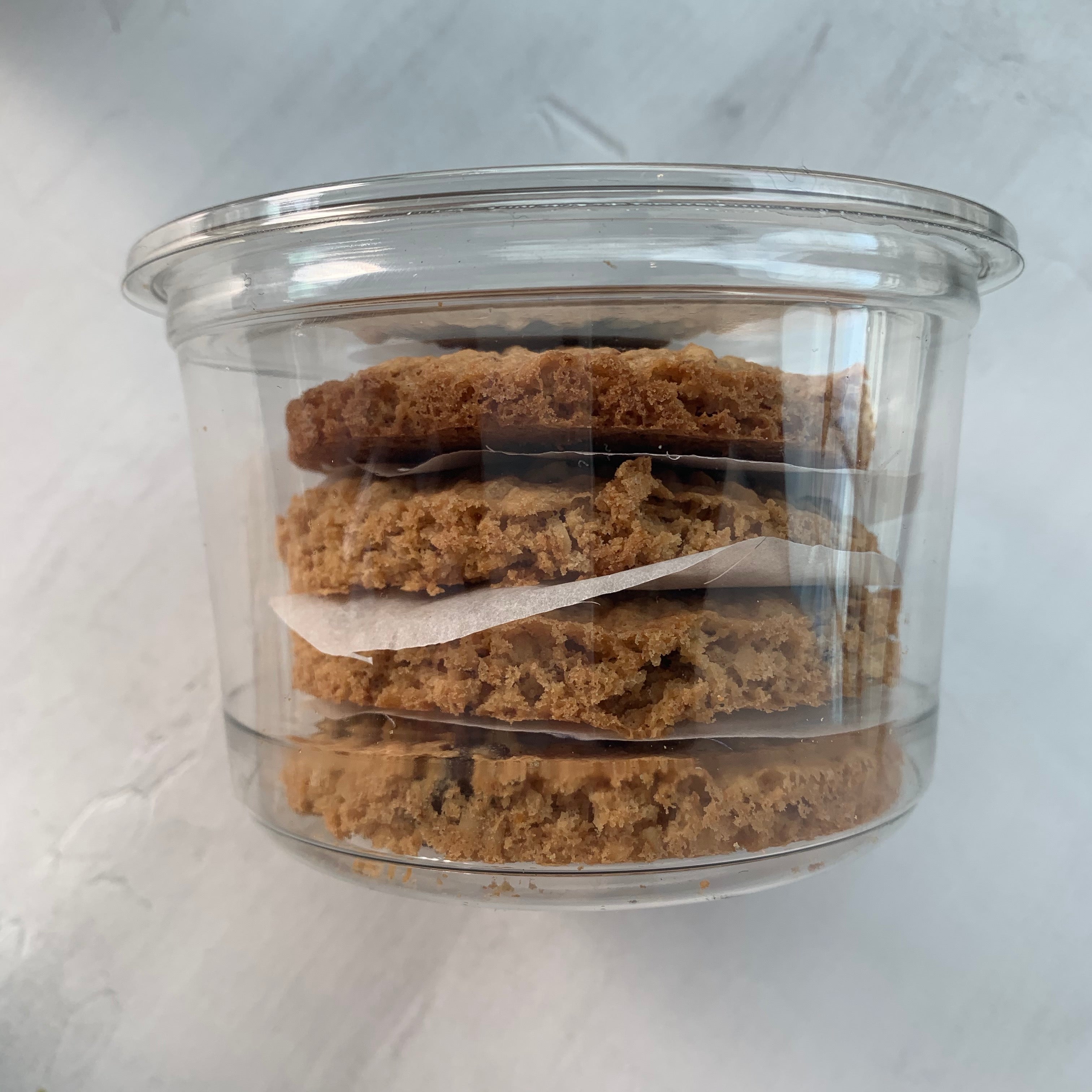 Oatmeal-raisin-chocolate cookies