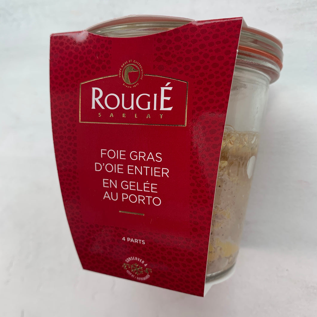 Rouige gåselever på glass